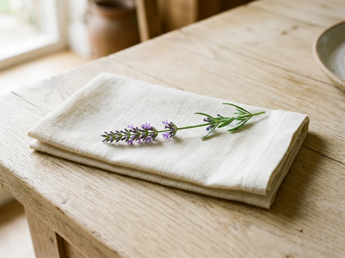 Ivory linen and lavender representing compassionate, calm spiritual guidance